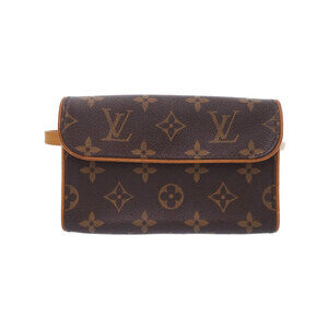 Louis Vuitton Monogram Leather Brown Pochette Florentine Waist Pouch